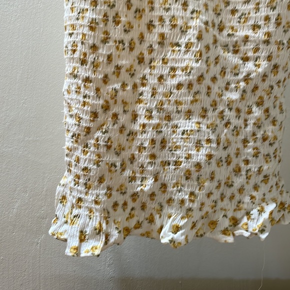 Free People Smocked Yellow Floral Dress - Picture 3 of 4